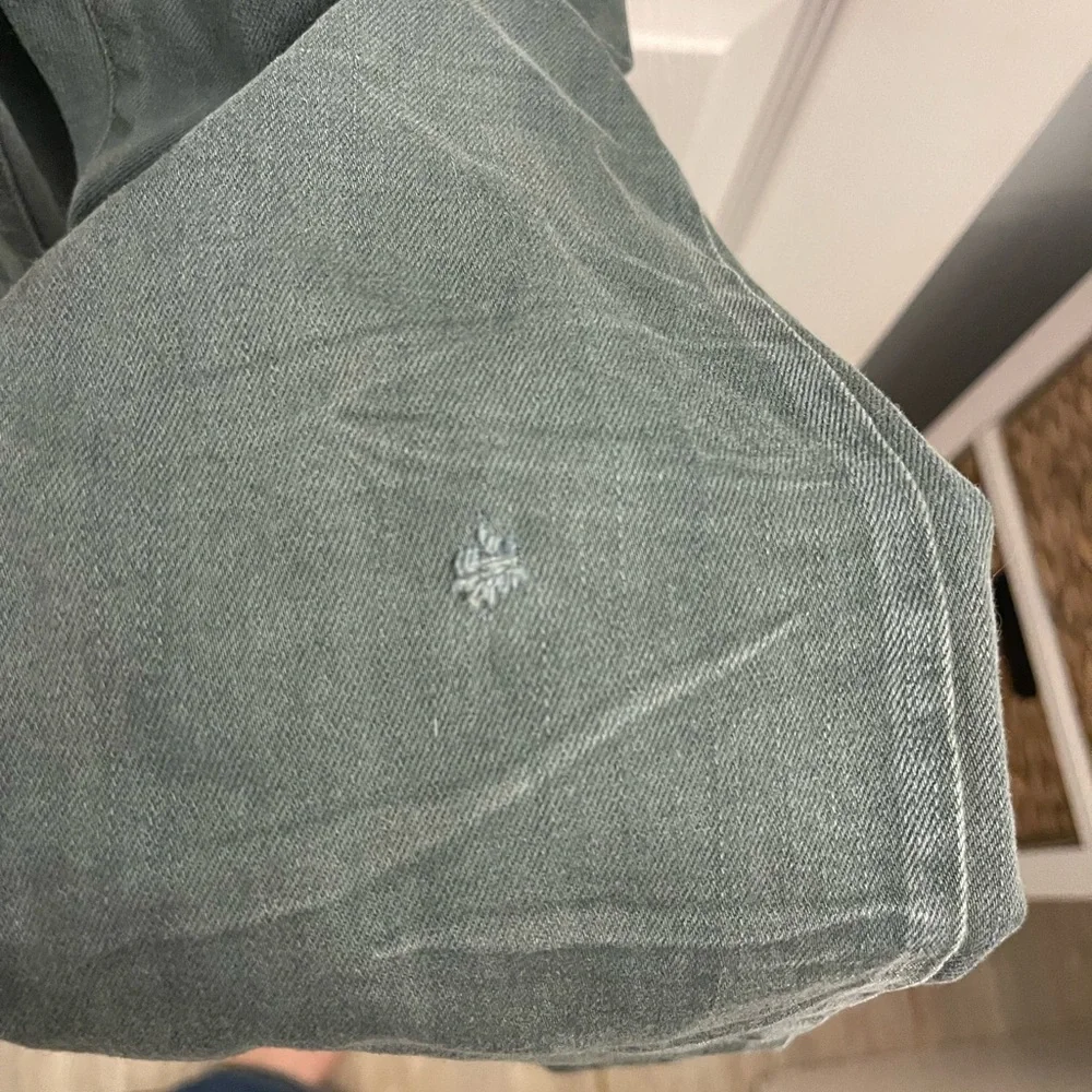 Free People Olive Utility Denim Overalls Jumpsuit